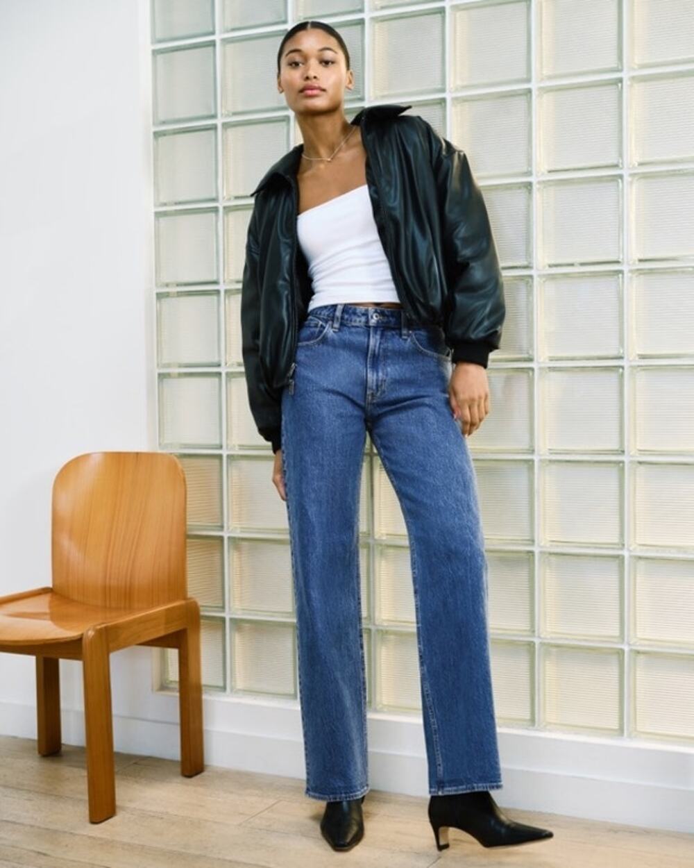 Abercrombie Curve Love High Rise 90s Relaxed Jean - 26 Long - Medium Marble